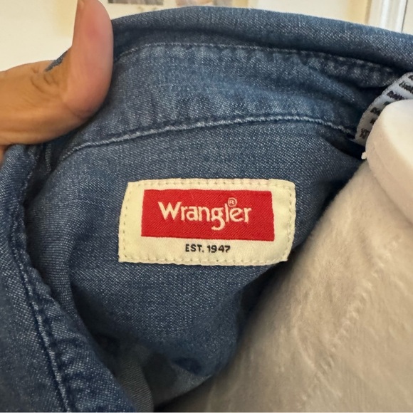 Wrangler Blue Denim Shirt - Picture 4 of 5